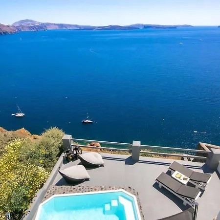 Luxury Santorini Villa Hidden Gem Villa Private Pool Sea Caldera View 1 Bedroom Oia